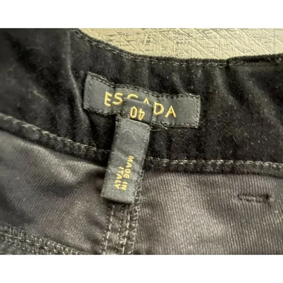 Escada EU 40 Medium Velour 5 Pocket Jean Style